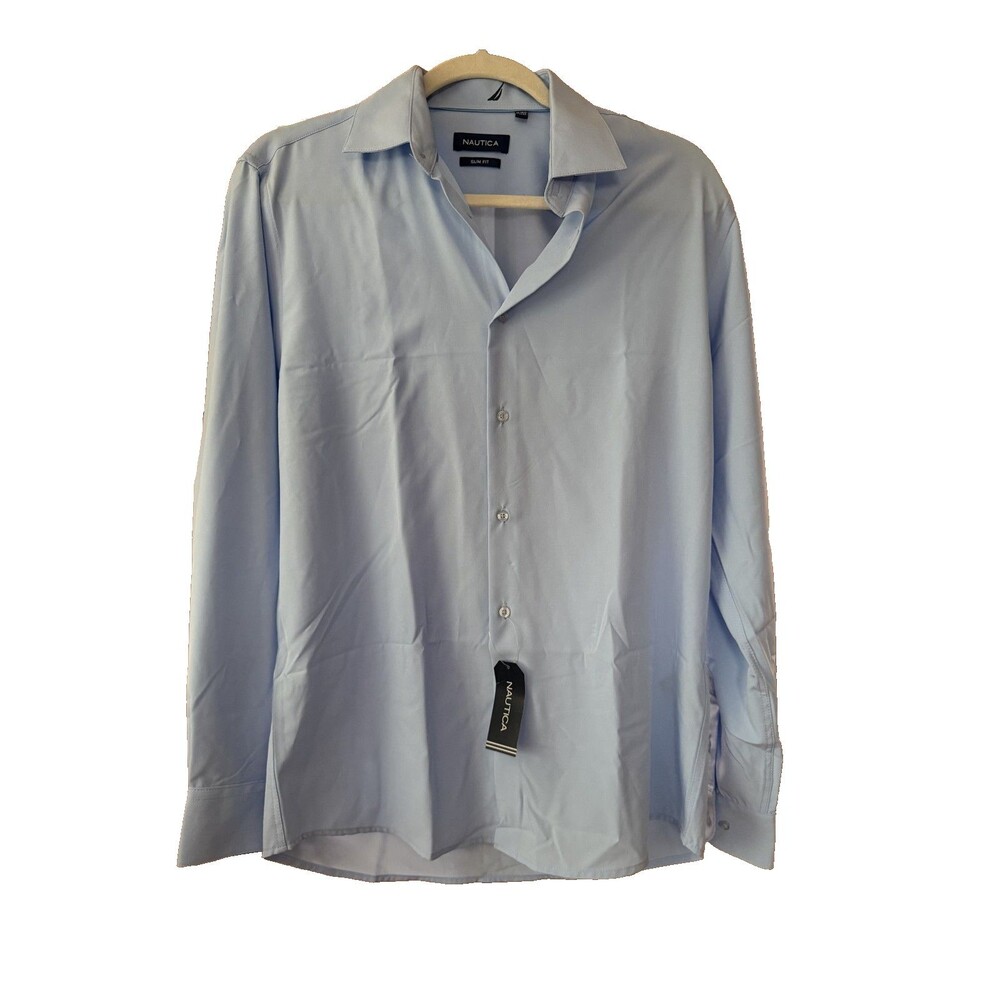 NWT Nautica Slim Fit Wrinkle Resistant Dress Shirt Men's M
